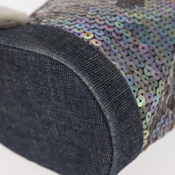 Chanel Hidden Sequins Shoulder Bag Sequins Blue Canvas Handbag (Pre-Owned) - Picture 11 of 16